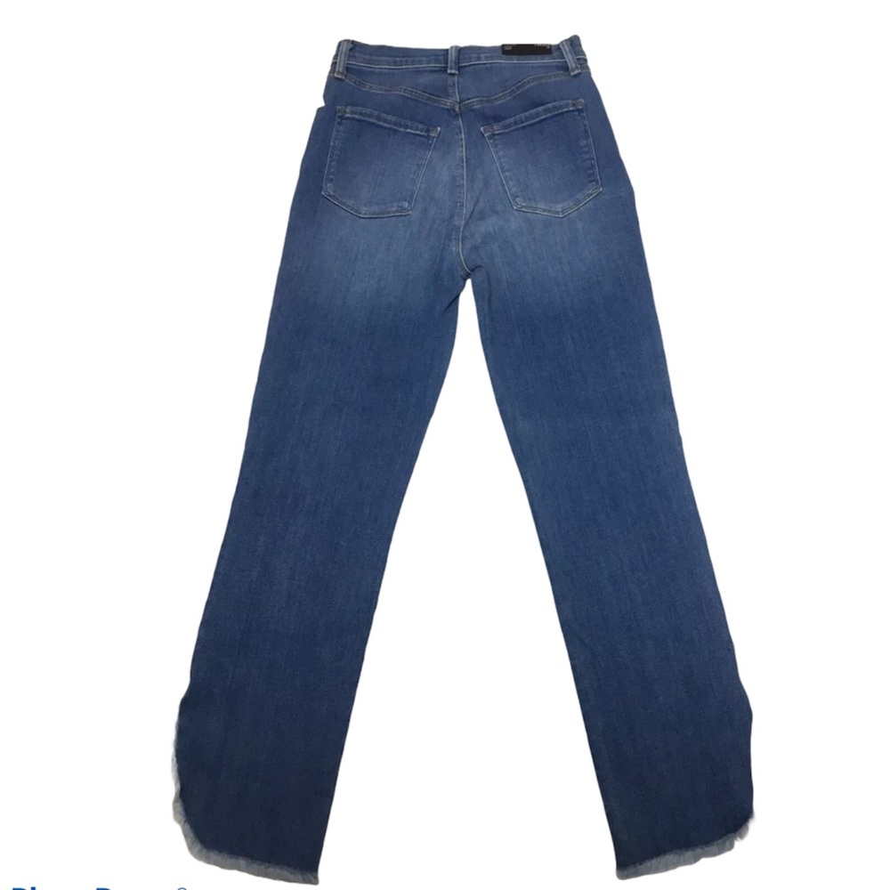 J Brand Jeans High Rise Sawyer Stovepipe Raw Hem Fringe Flat Front - Picture 7 of 14